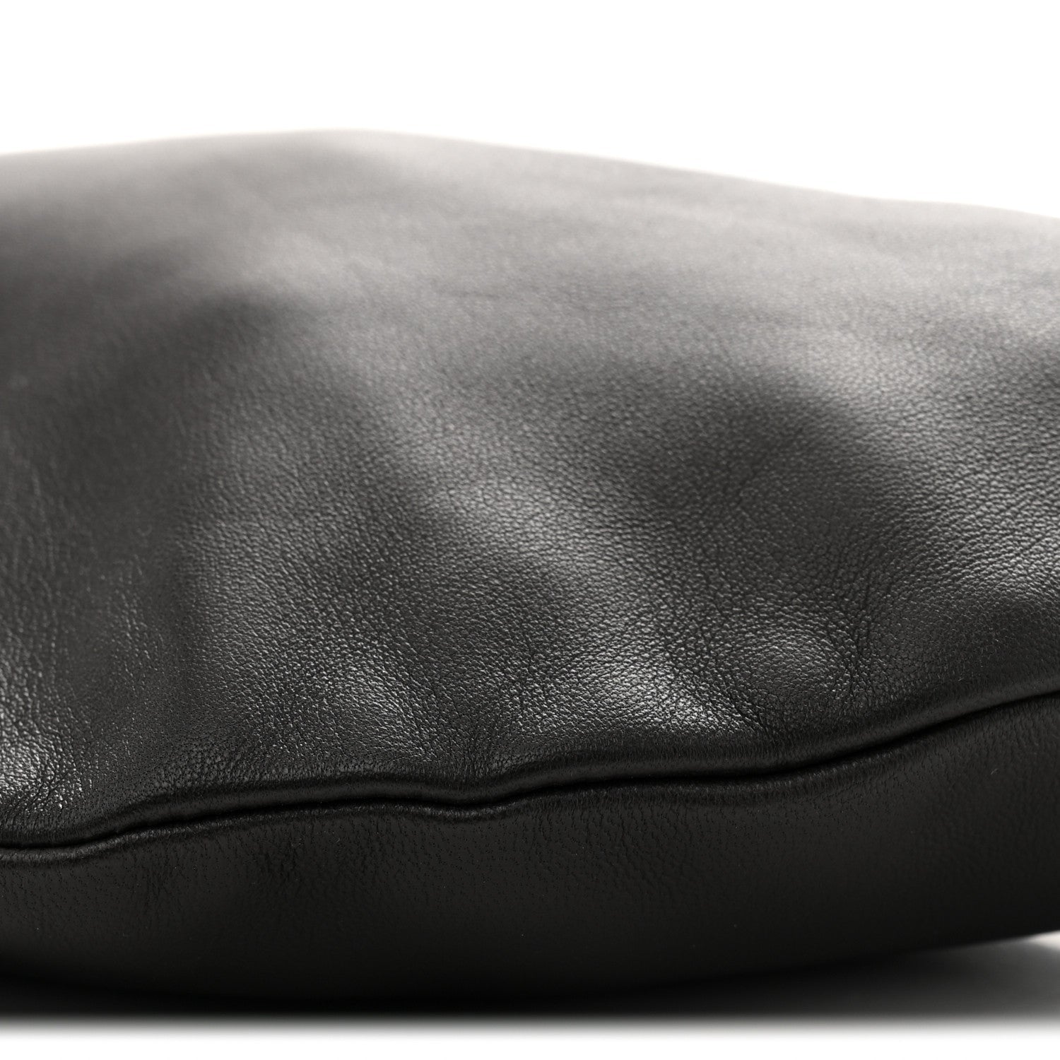 Finely Grained Calfskin Small Izzy Crescent Shoulder Bag Ebony Brown