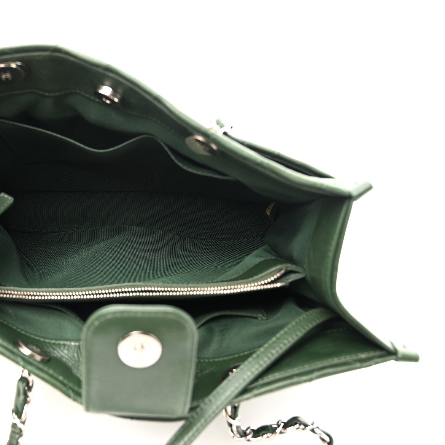 Aged Calfskin Quilted Large Working Vibe Camera Case Khaki