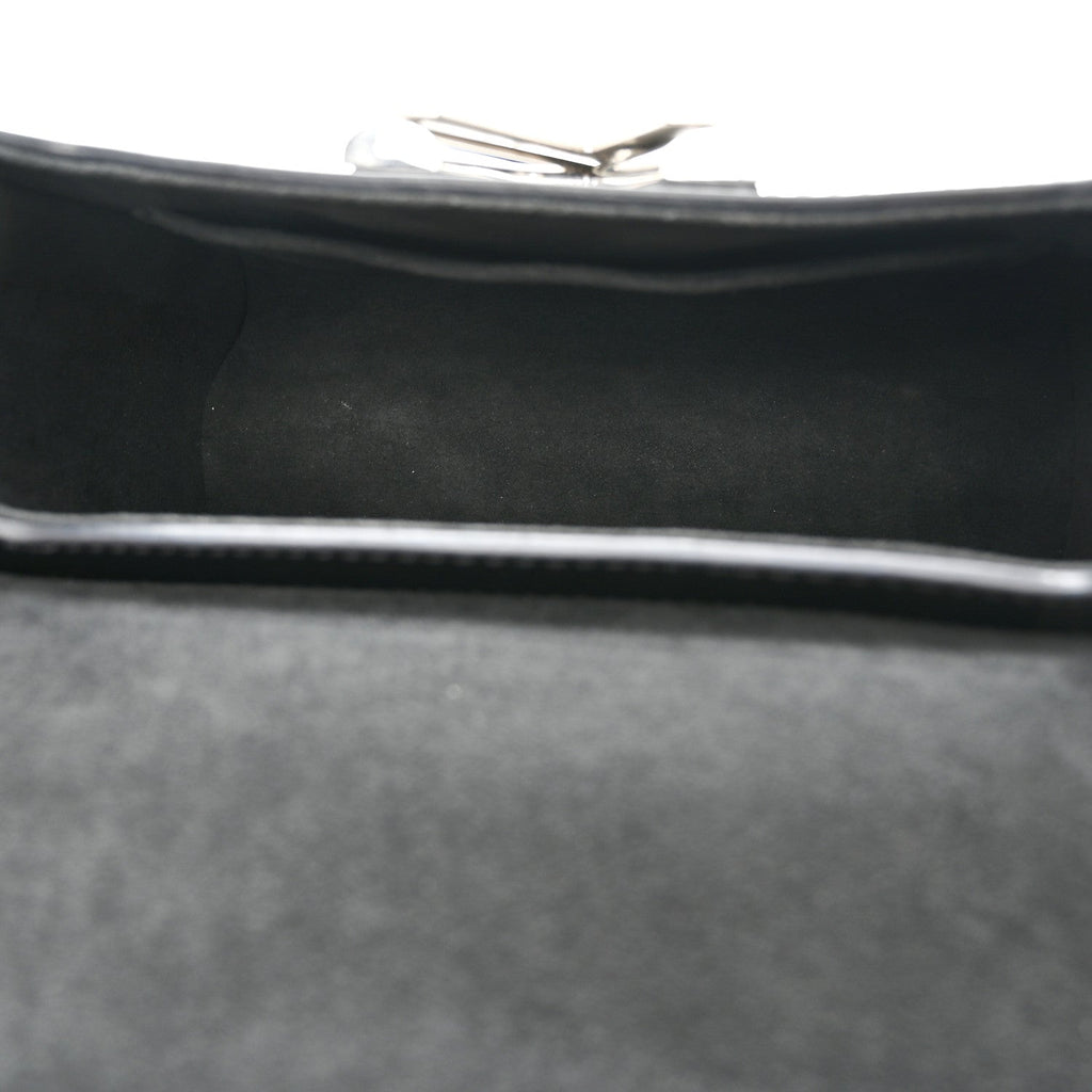 Epi Monogram Spaceship Embossed Twist Shoulder Bag PM Black