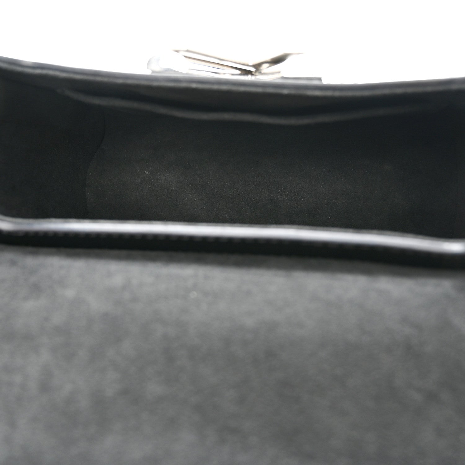 Epi Monogram Spaceship Embossed Twist Shoulder Bag PM Black
