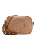 Pebbled Calfskin Small Soho Disco Bag Camelia