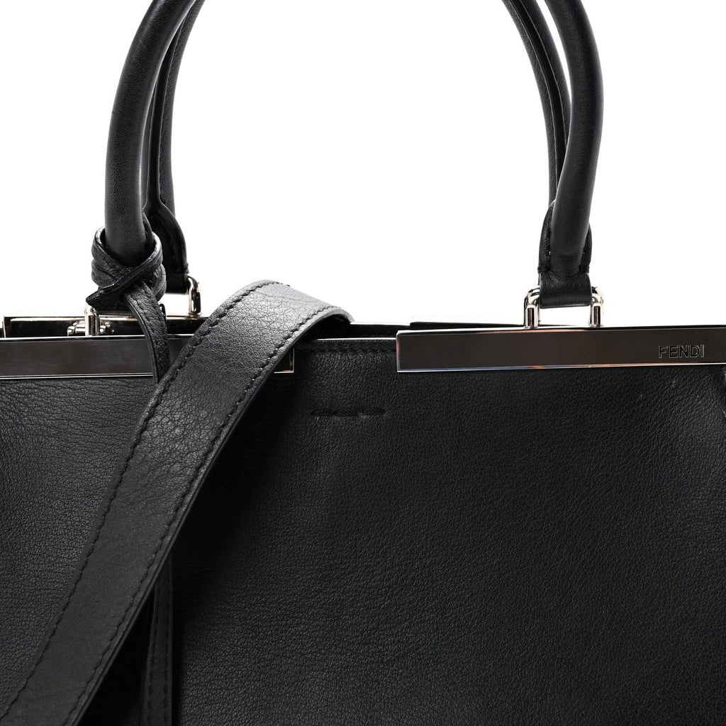 Vitello Dolce Shiny Nappa Petite 3Jours Tote Black