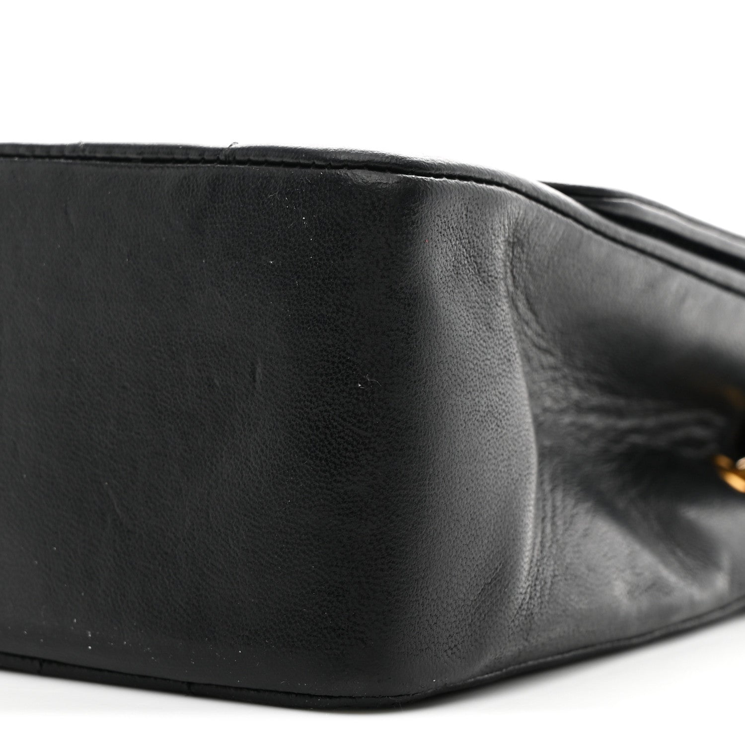 Lambskin Quilted Medium Single Flap Black