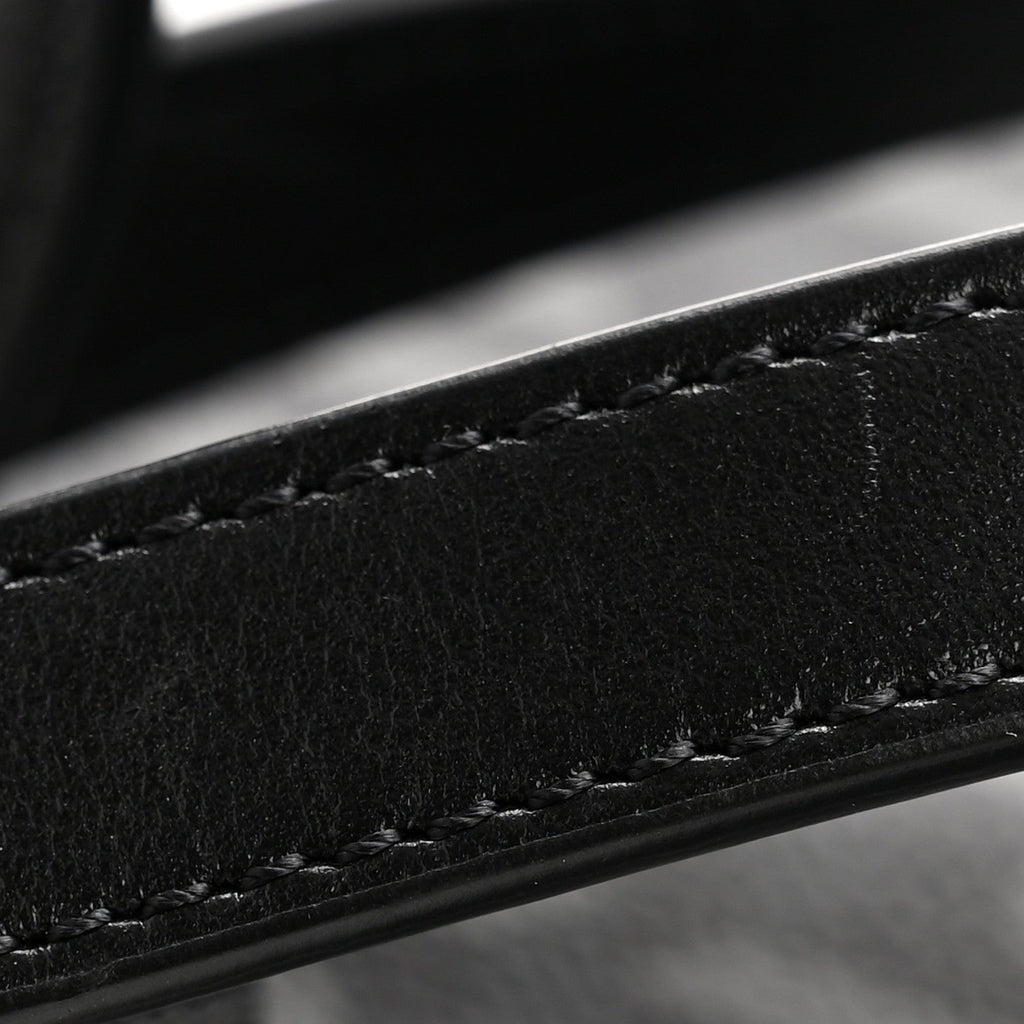 Coated Canvas La Greca Signature  Black Gray