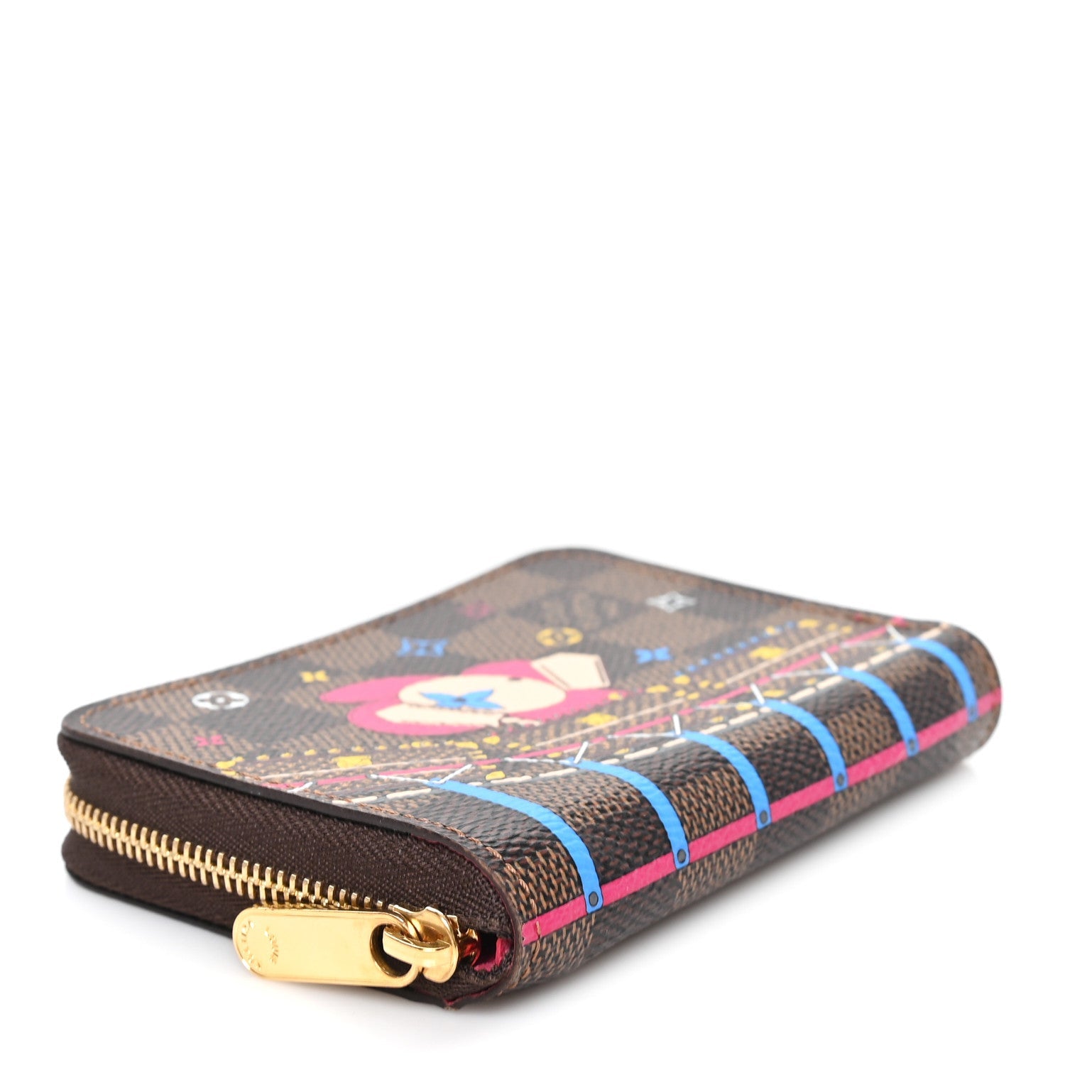 Damier Ebene 2020 Christmas Animation Roller Coaster Zippy Coin Purse Pivoine