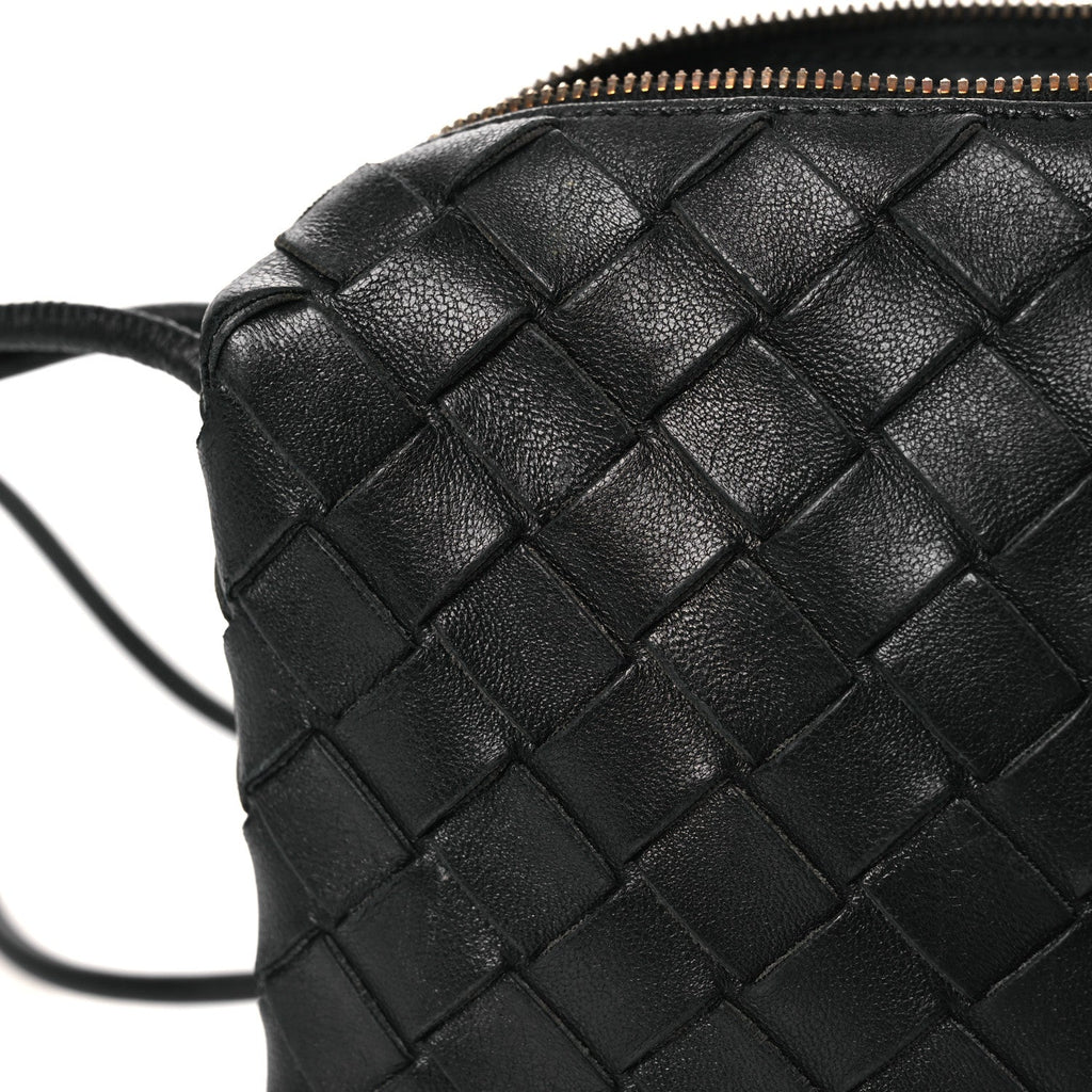Nappa Intrecciato Mini Loop Camera Bag Black