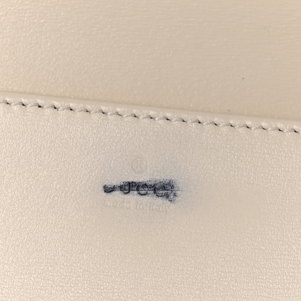 Boarded Plutone Calfskin Horsebit 1955 Wallet On Chain Mystic White