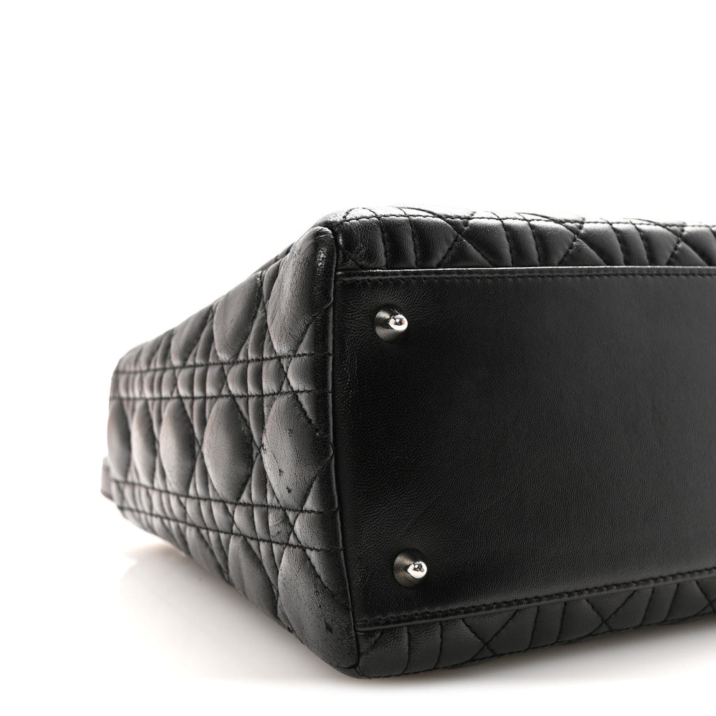 Lambskin Cannage Medium Lady Dior Black