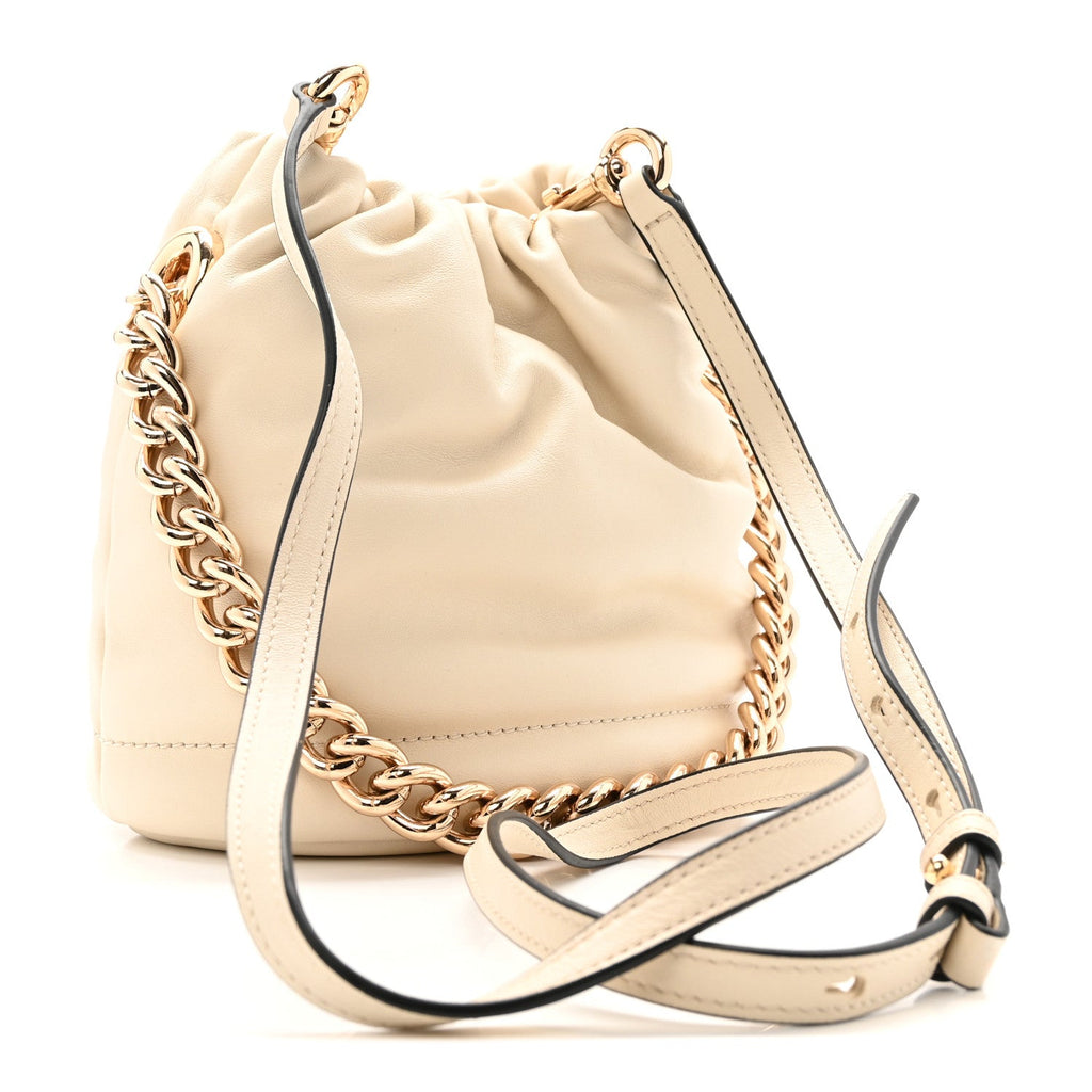 Calfskin Soft Small Bucket Bag Marshmallow