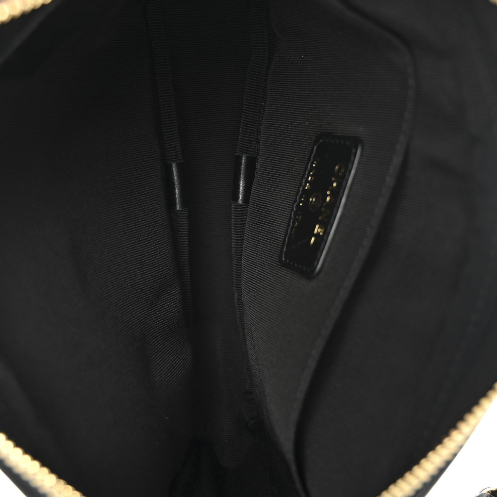 Lambskin Quilted Waist Bag Black