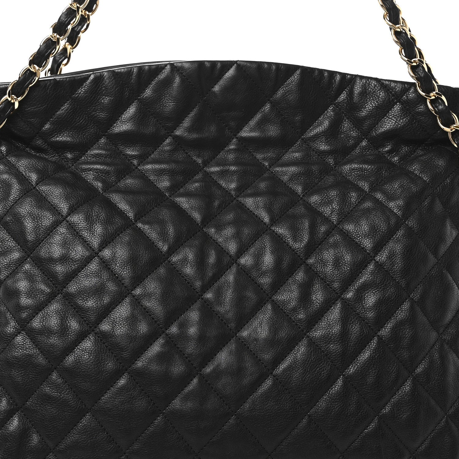 Calfskin Quilted Large Chain Me Hobo Black