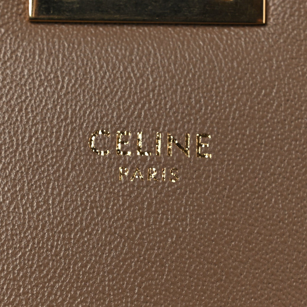 Calfskin Quilted Medium C Bag Beige