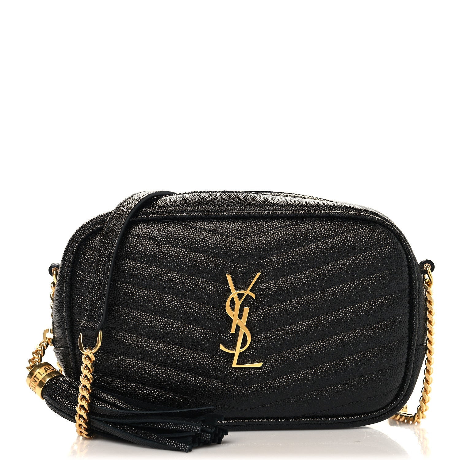 Grain De Poudre Matelasse Monogram Mini Lou Camera Bag Black