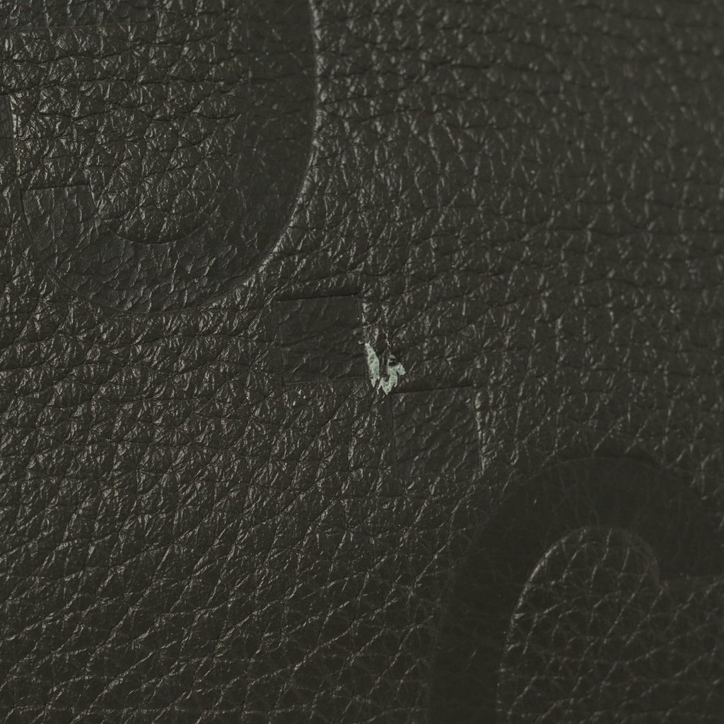 Piuma Calfskin Jumbo GG Embossed Medium Wristlet Messenger Bag Green