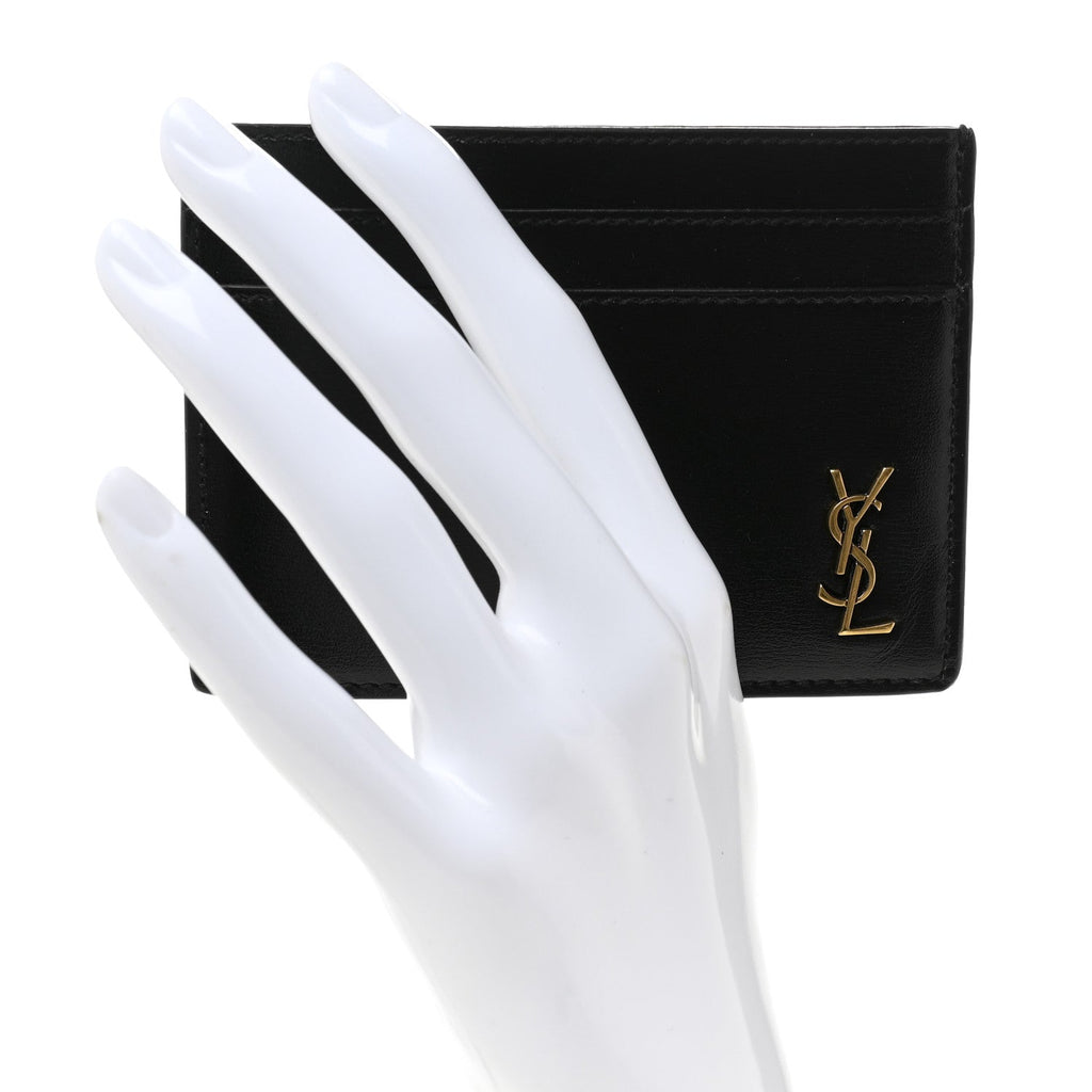 Calfskin Tiny Cassandre Credit  Case Black