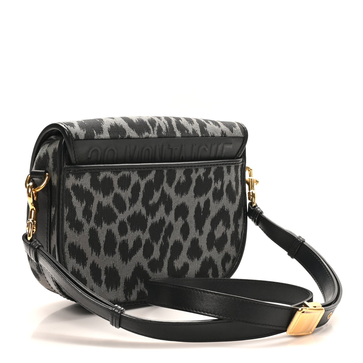 Canvas Mizza Embroidered Medium Bobby Flap Grey Black