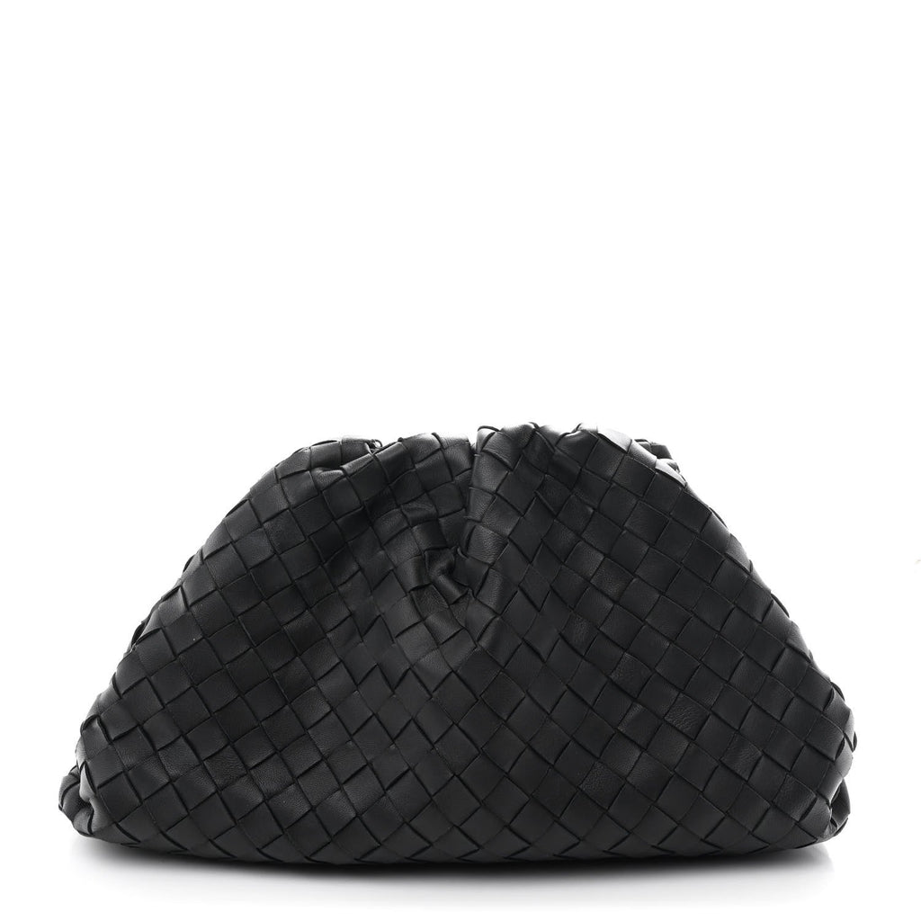 Nappa Maxi Intrecciato The Pouch Oversized Clutch Black