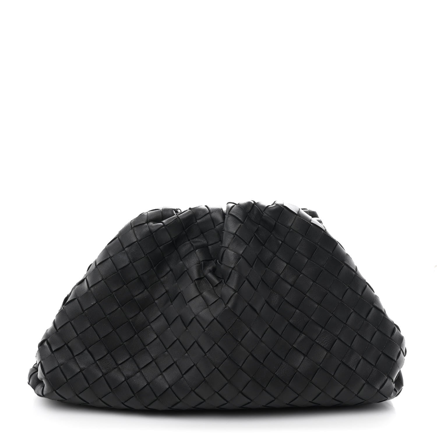 Nappa Maxi Intrecciato The Pouch Oversized Clutch Black