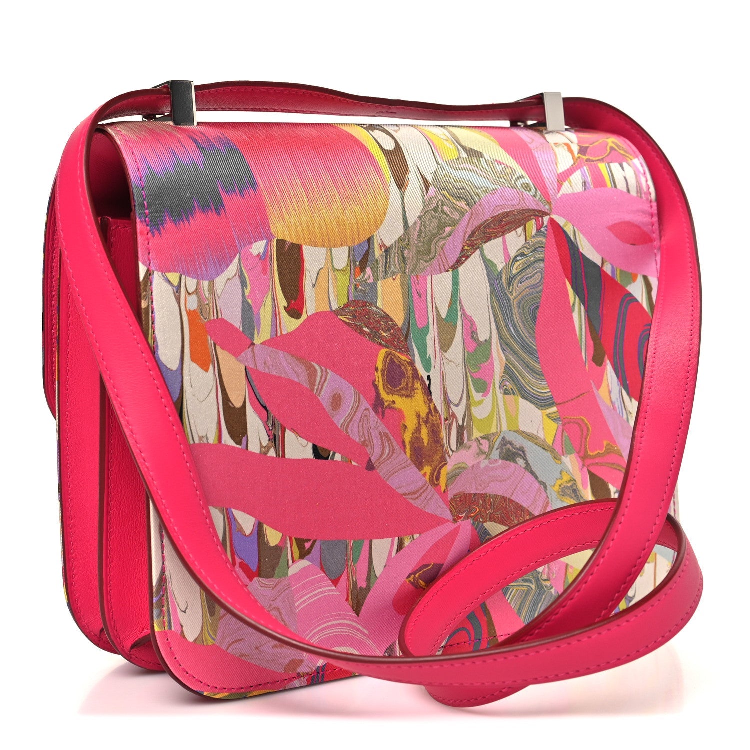 Swift Silk Marble Printed Constance 24 Rose Azalee Rose Mexico