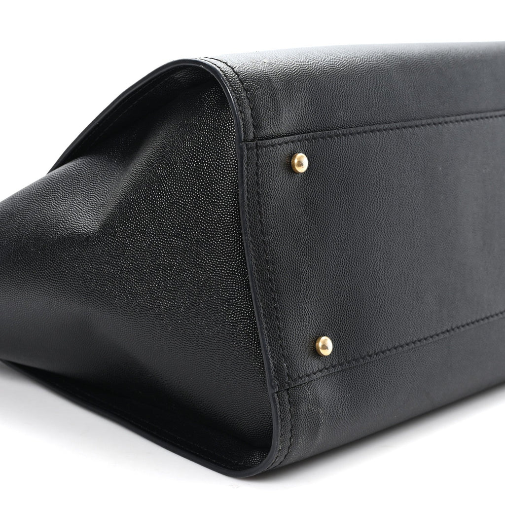 Caviar Medium Studded Deauville Tote Black
