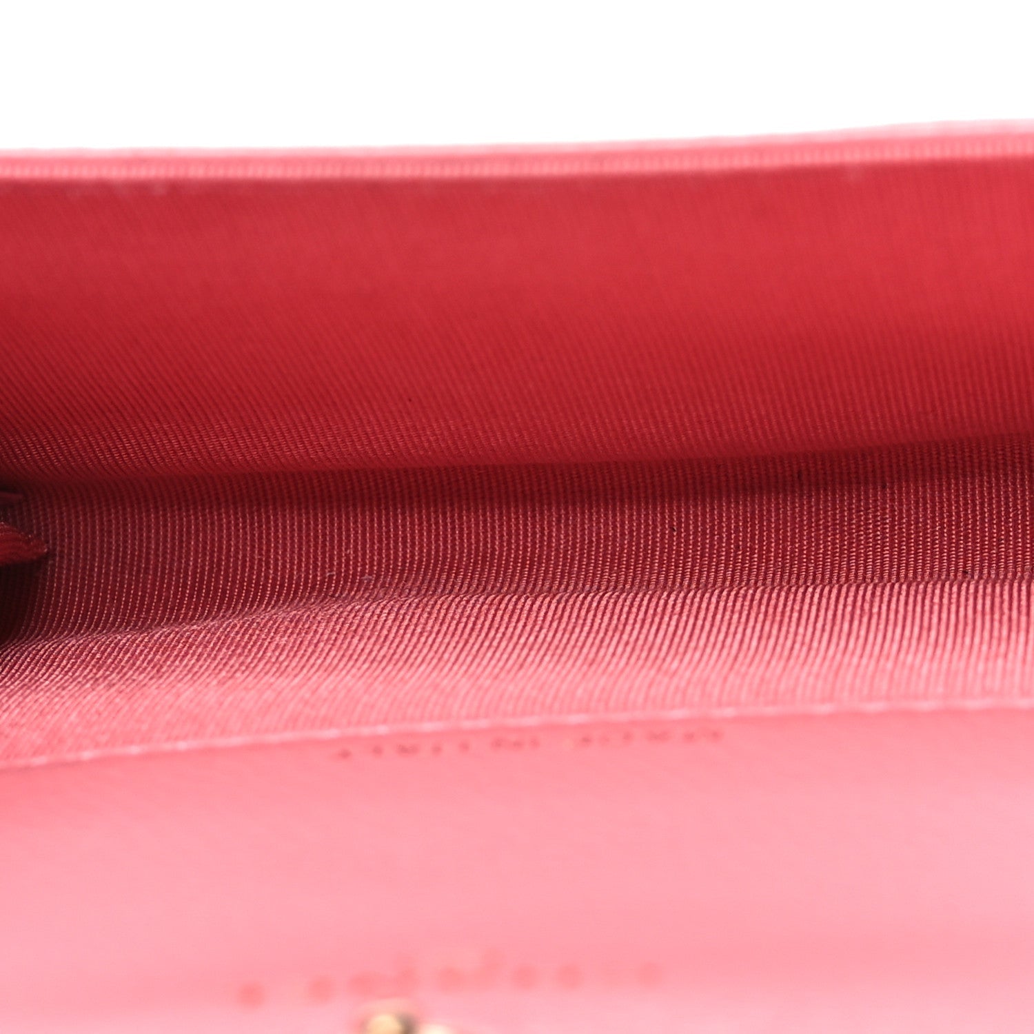 Caviar Camellia Embossed  Holder Wallet Pink