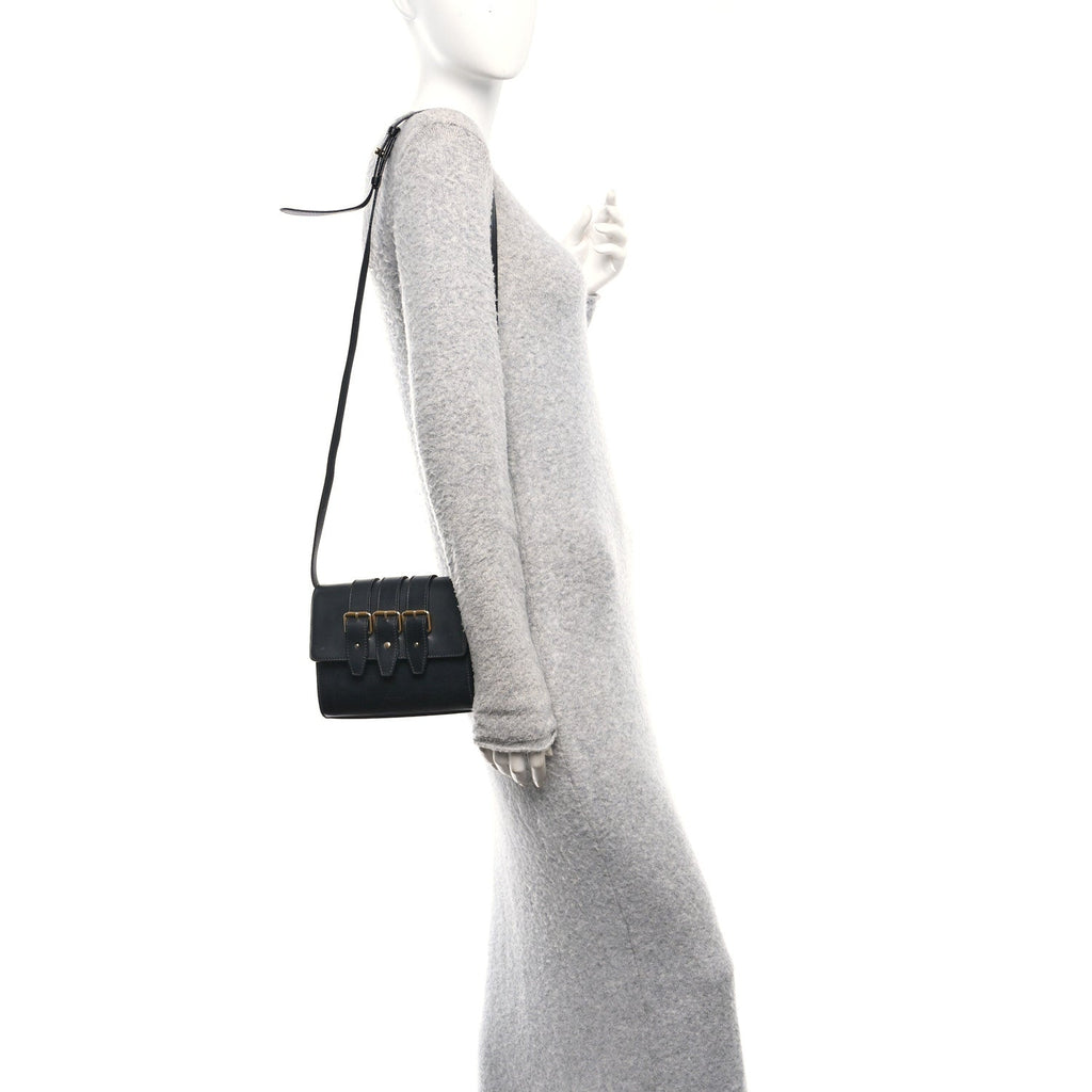 Smooth Calfskin Nico Shoulder Bag Black