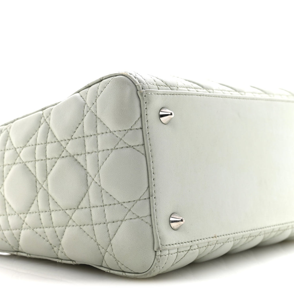 Lambskin Cannage Medium Lady Dior Green