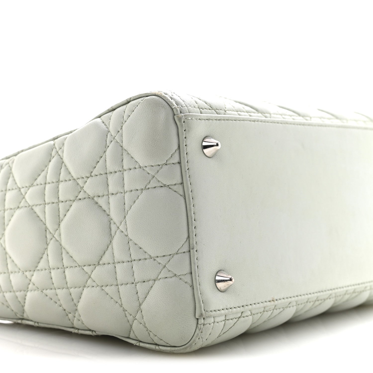 Lambskin Cannage Medium Lady Dior Green