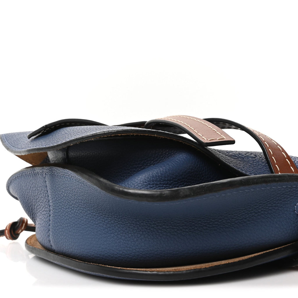 Grained Calfskin Small Gate Crossbody Bag Varsity Pecan