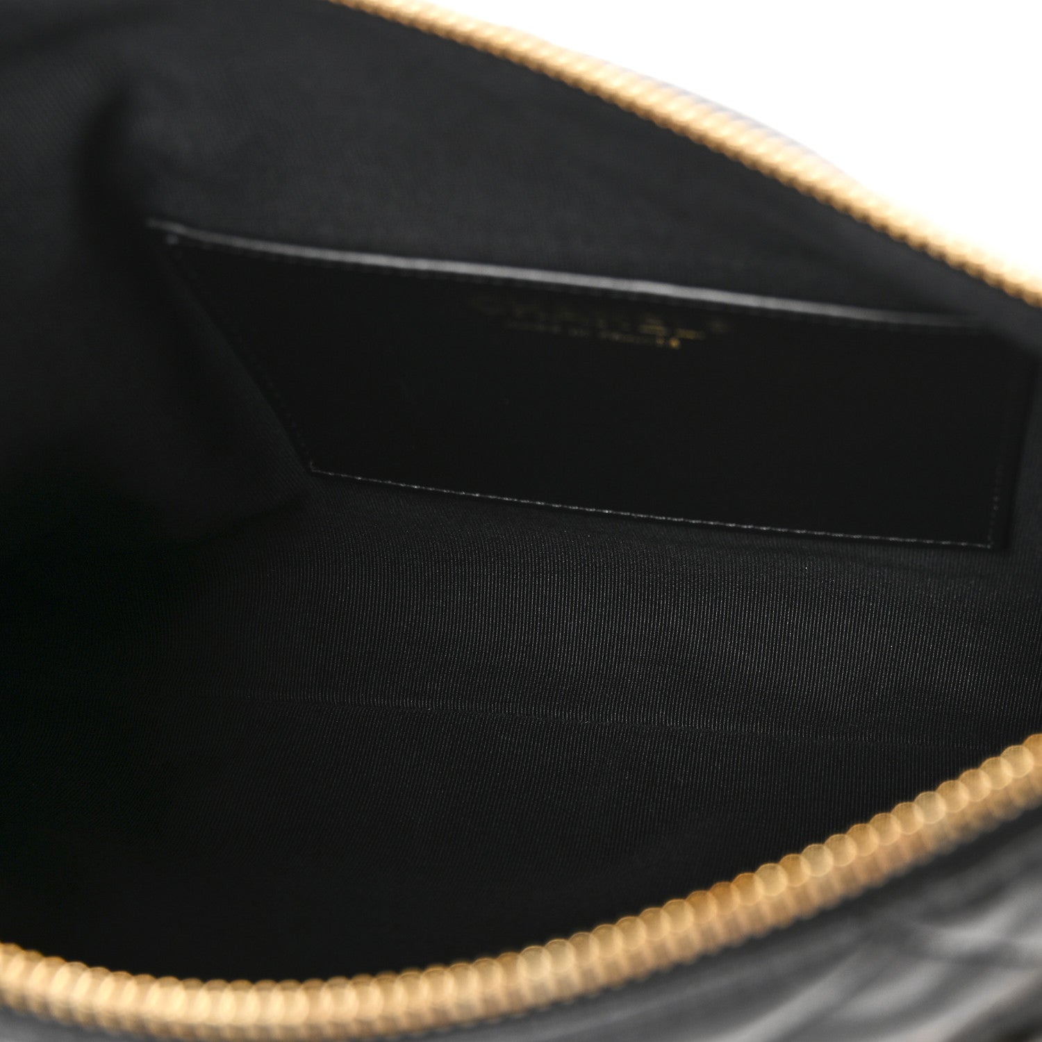 Shiny Lambskin Quilted CC Hobo Black