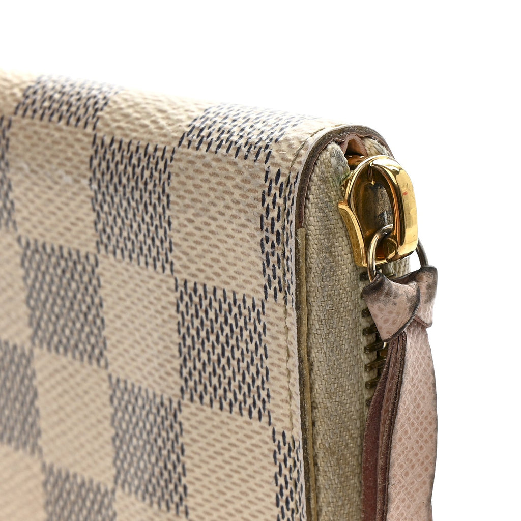 Damier Azur Clemence Wallet Rose Ballerine