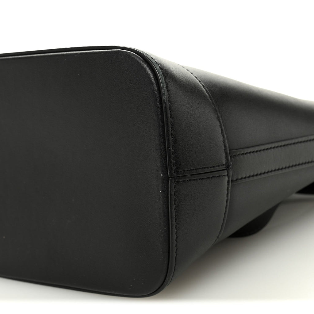 Smooth Calfskin Small Cuir Triomphe Bucket Bag Black