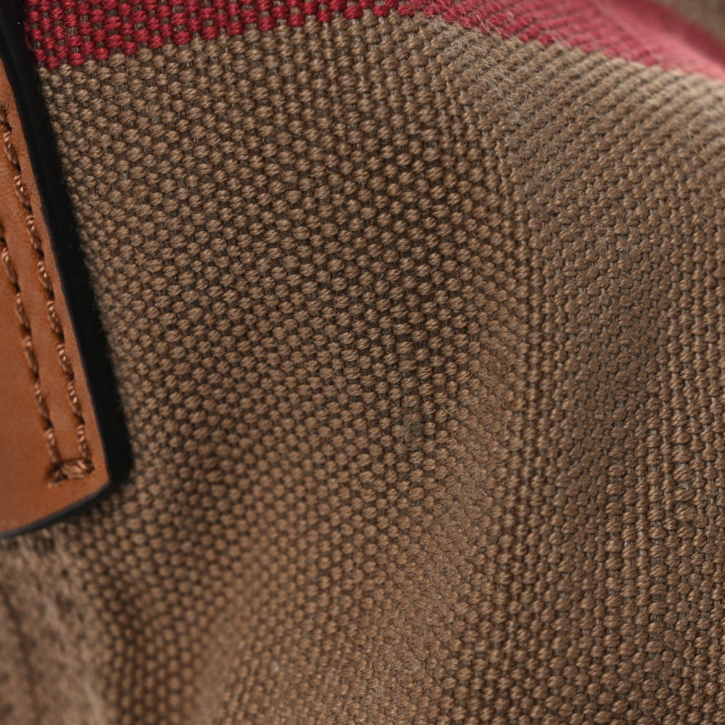 Canvas Mega Check Mini Ashby Tassel Crossbody Saddle Brown