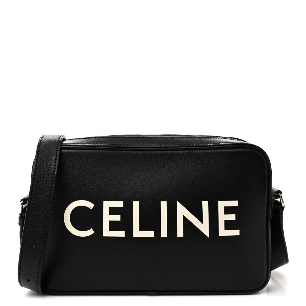 Smooth Calfskin Medium Messenger Bag Black