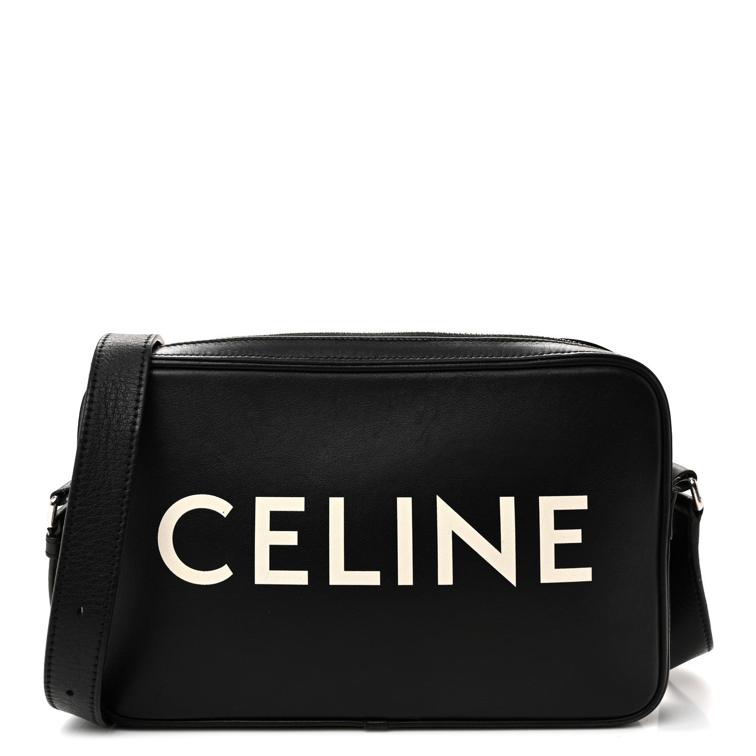 Smooth Calfskin Medium Messenger Bag Black
