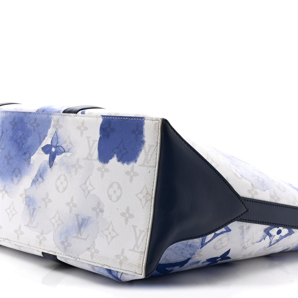 Monogram Watercolor New Tote GM Blue