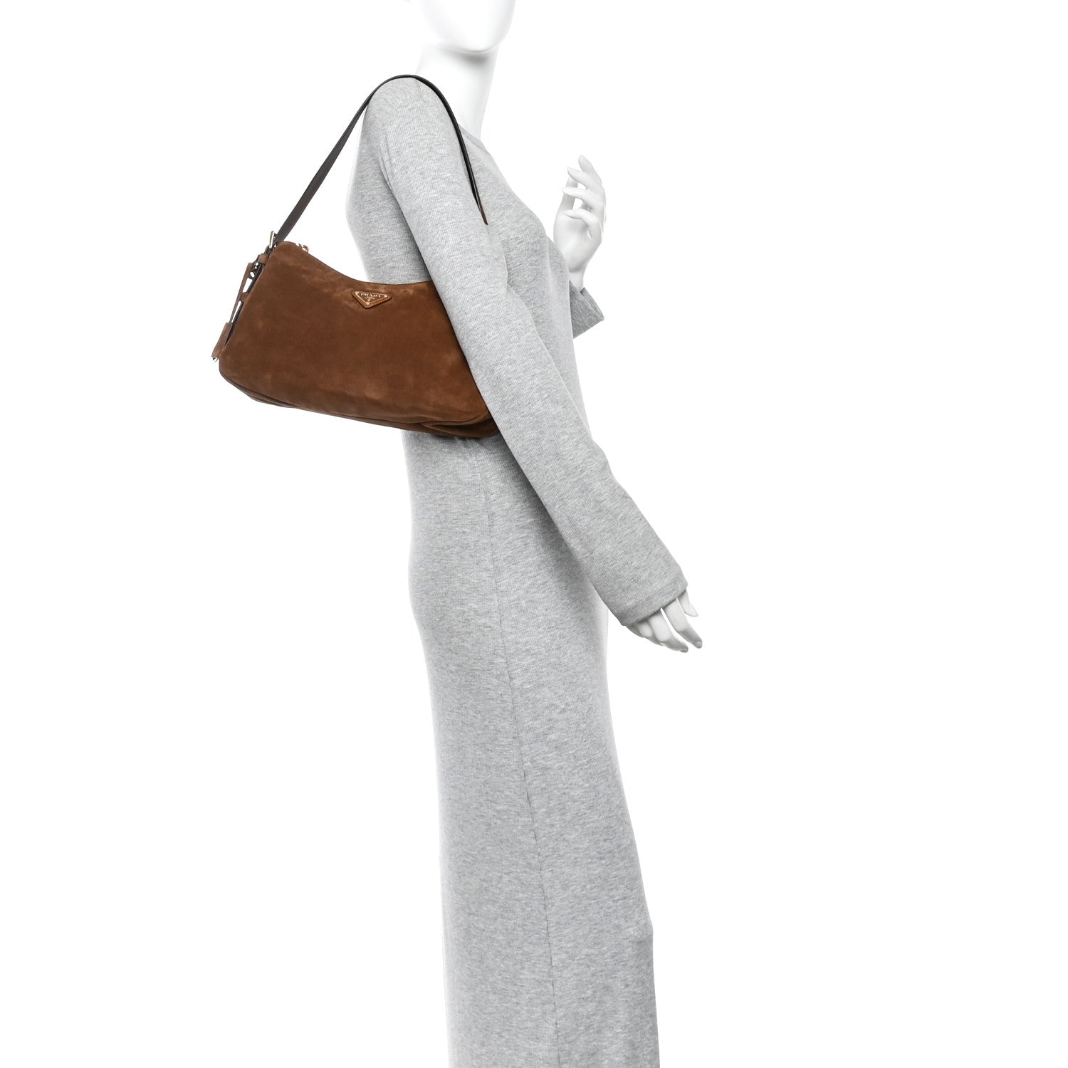 Scamosciato Suede Medium Aimee Shoulder Bag Cacao