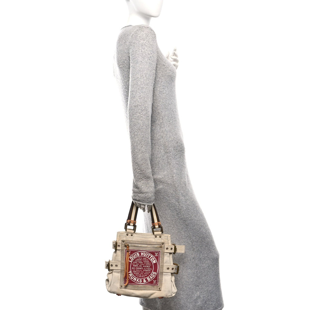 Toile Globe Shopper Cabas PM Red