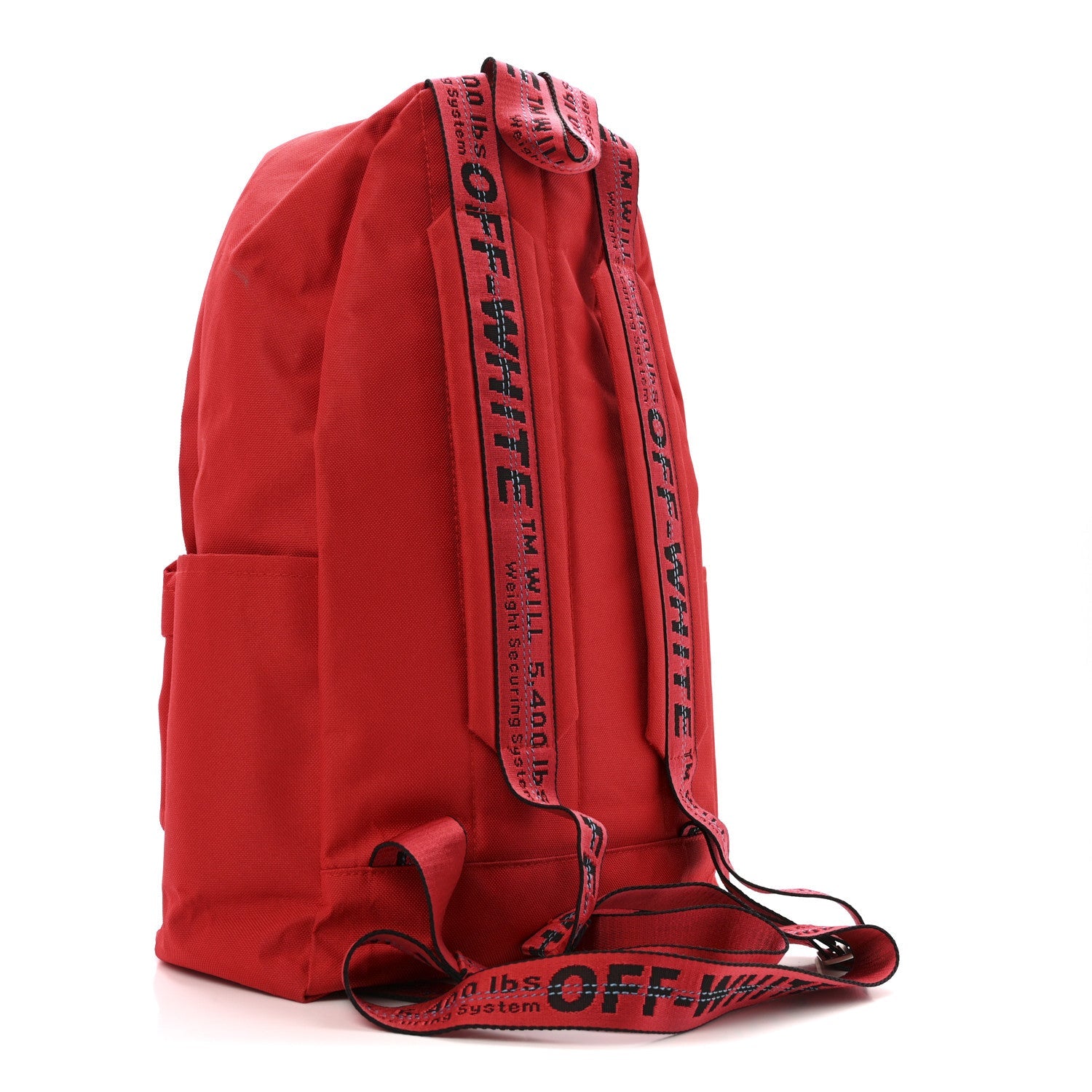 Canvas Quote Backpack Red White