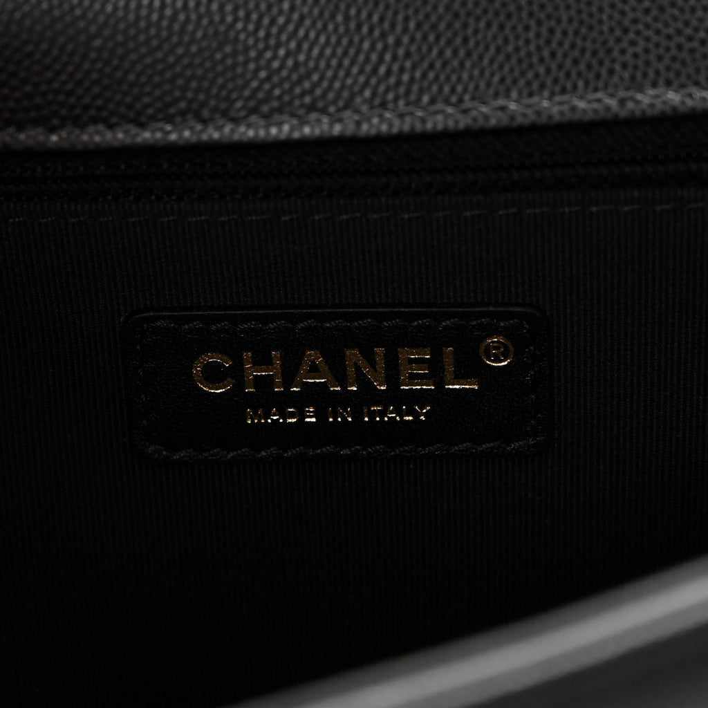 Caviar Quilted New Medium Boy Flap Black