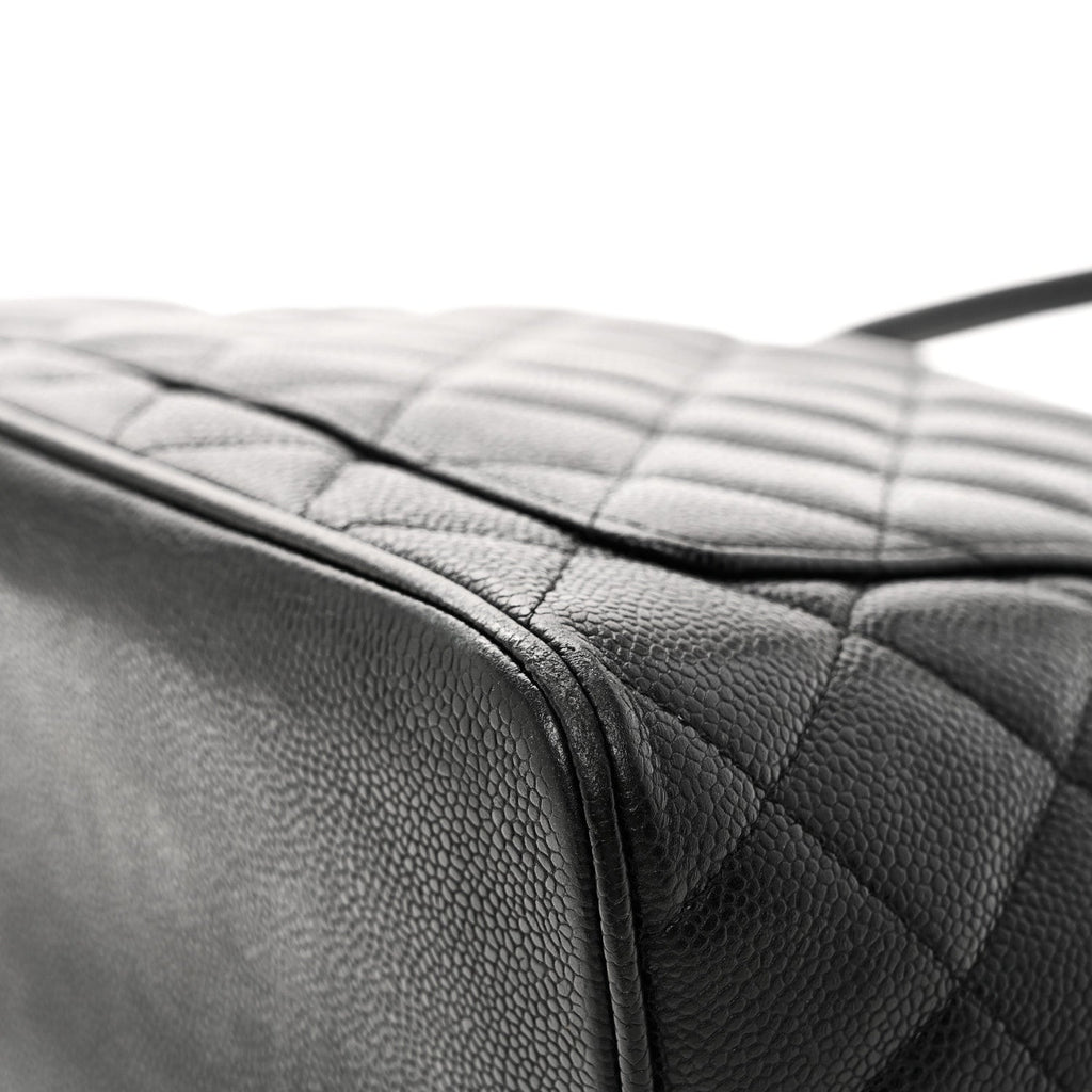 Caviar Quilted Medallion Tote Black