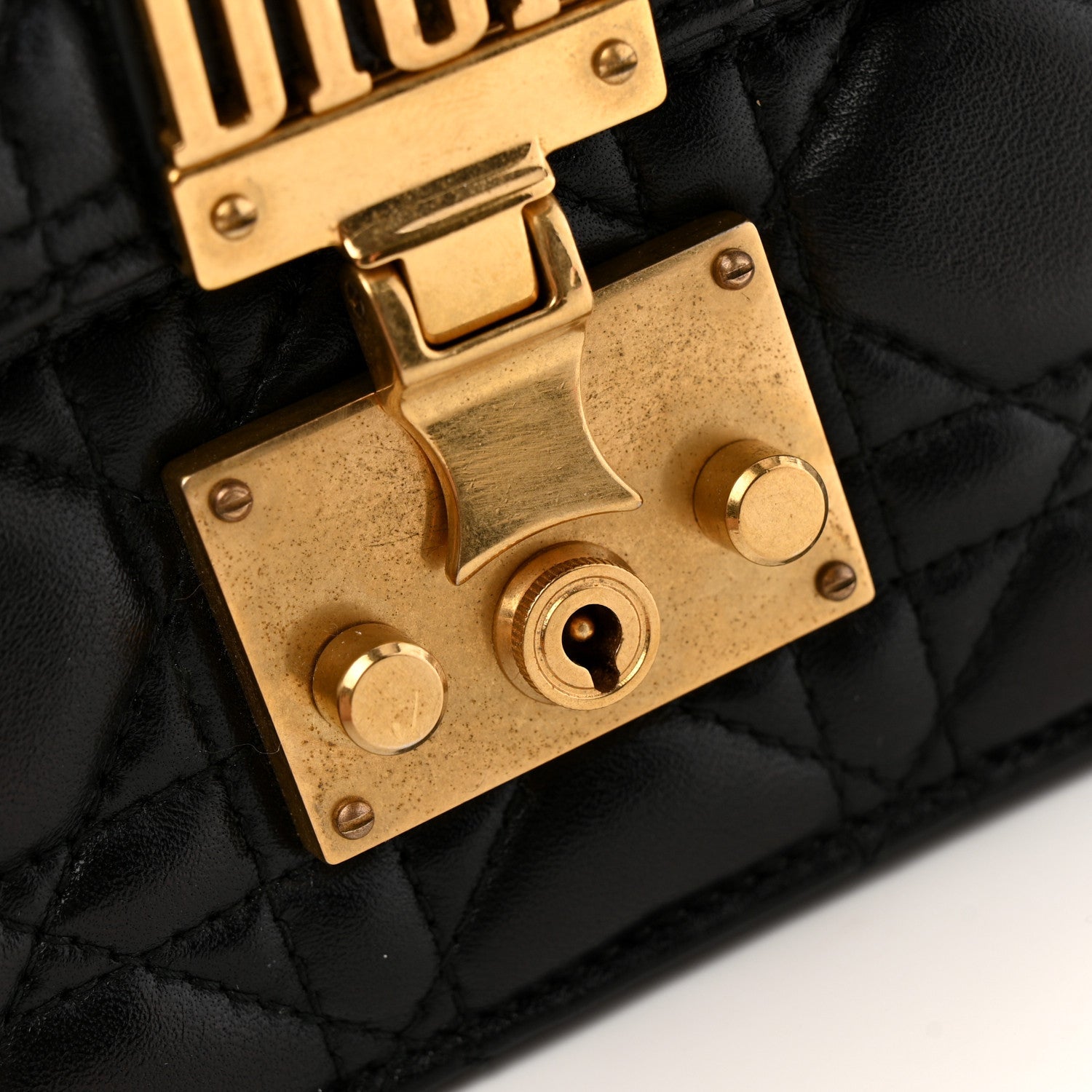 Lambskin Cannage Large Dioraddict Flap Bag Black