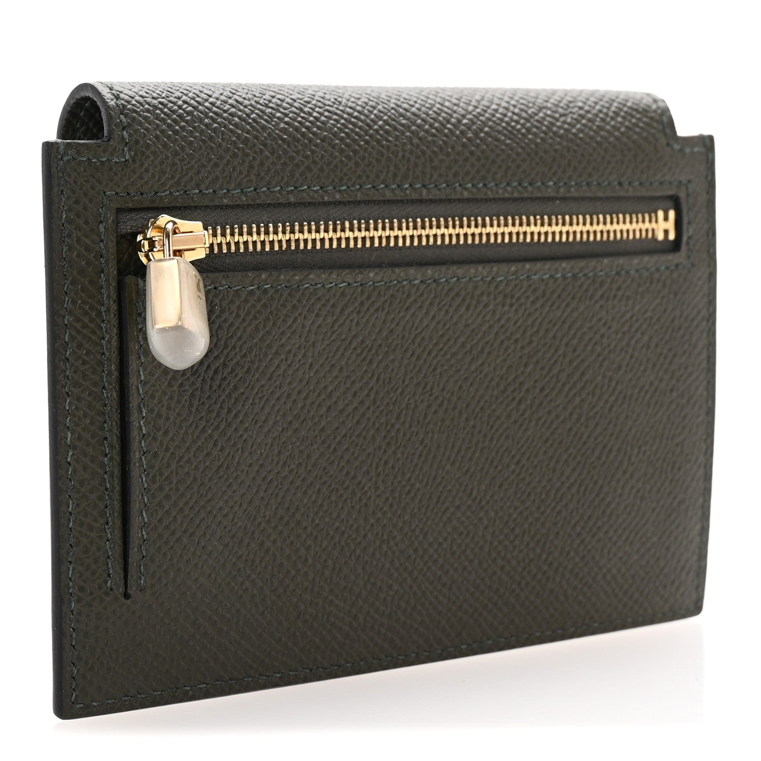 Epsom Kelly Pocket Compact Wallet Vert De Gris