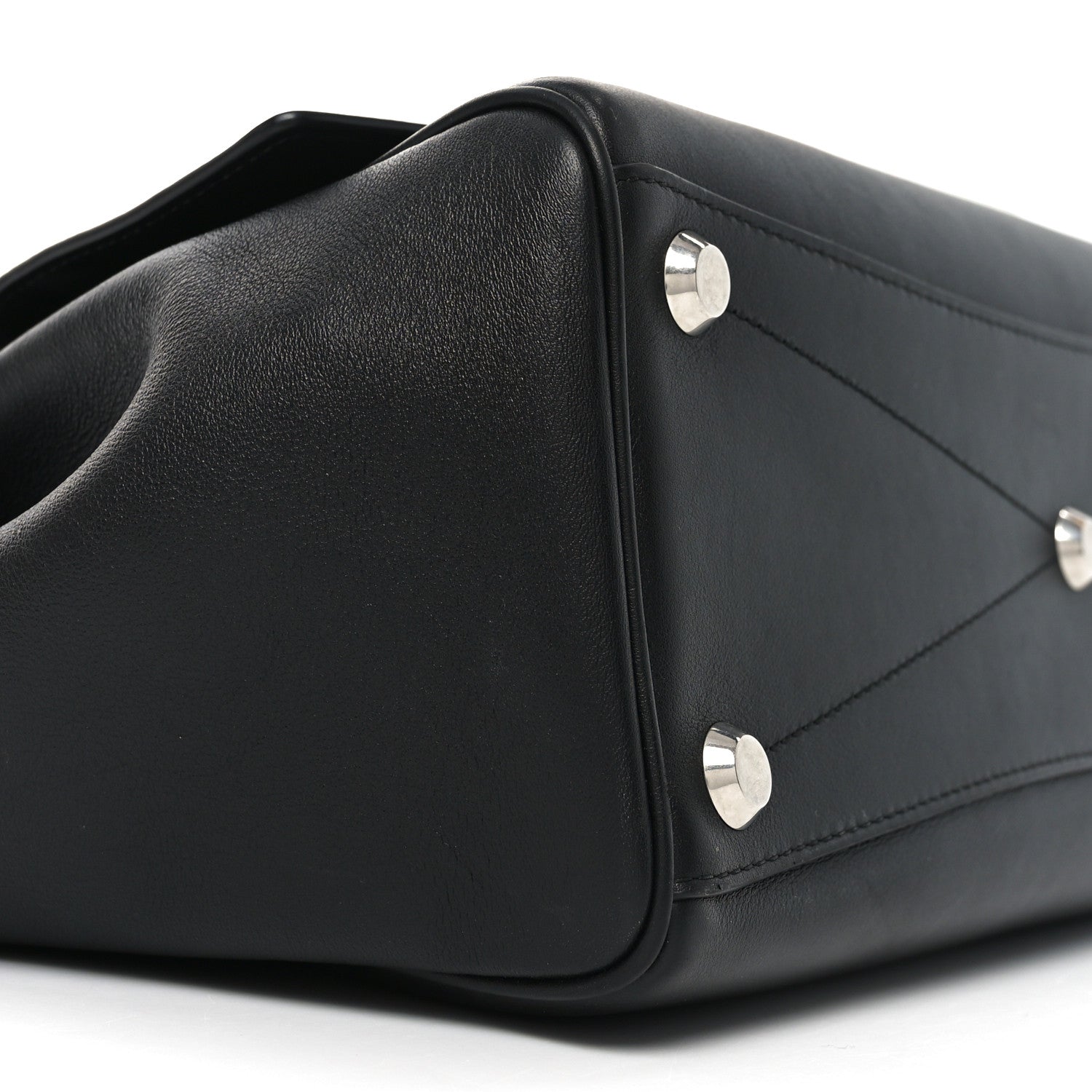 Smooth Calfskin Small Bel Air Carry All Bag Black