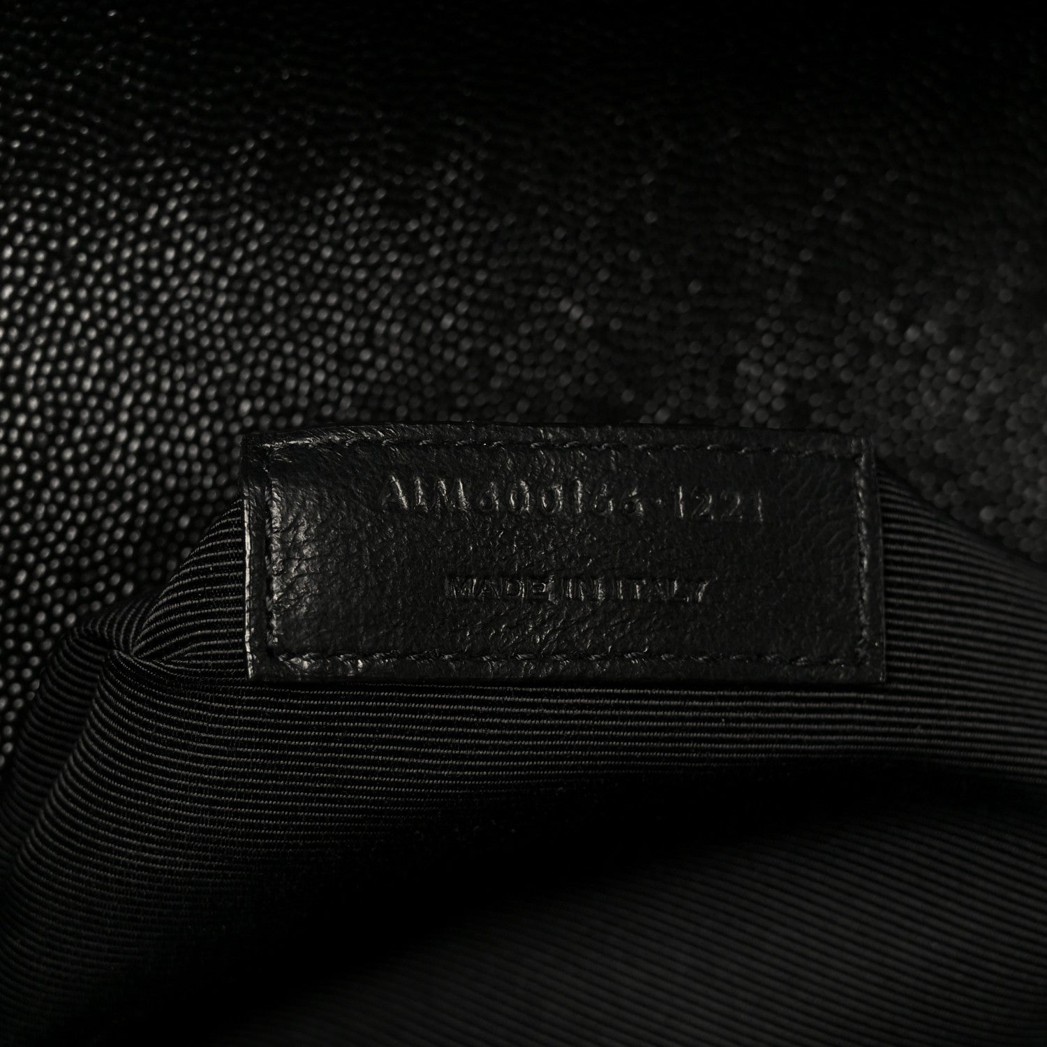 Grain De Poudre Textured Mixed Matelasse Large Triquilt Monogram Satchel Black