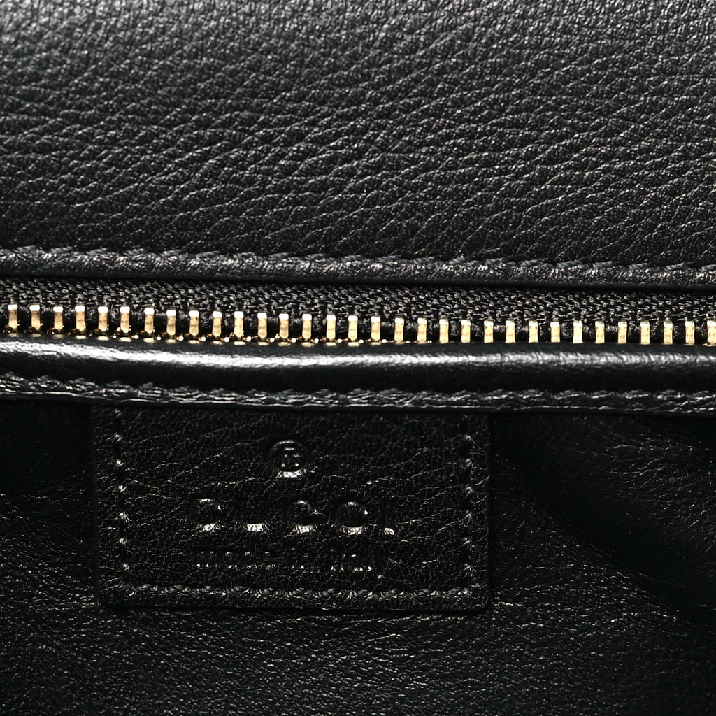Roxy Calfskin Small Blondie Top Handle Shoulder Flap Bag Black