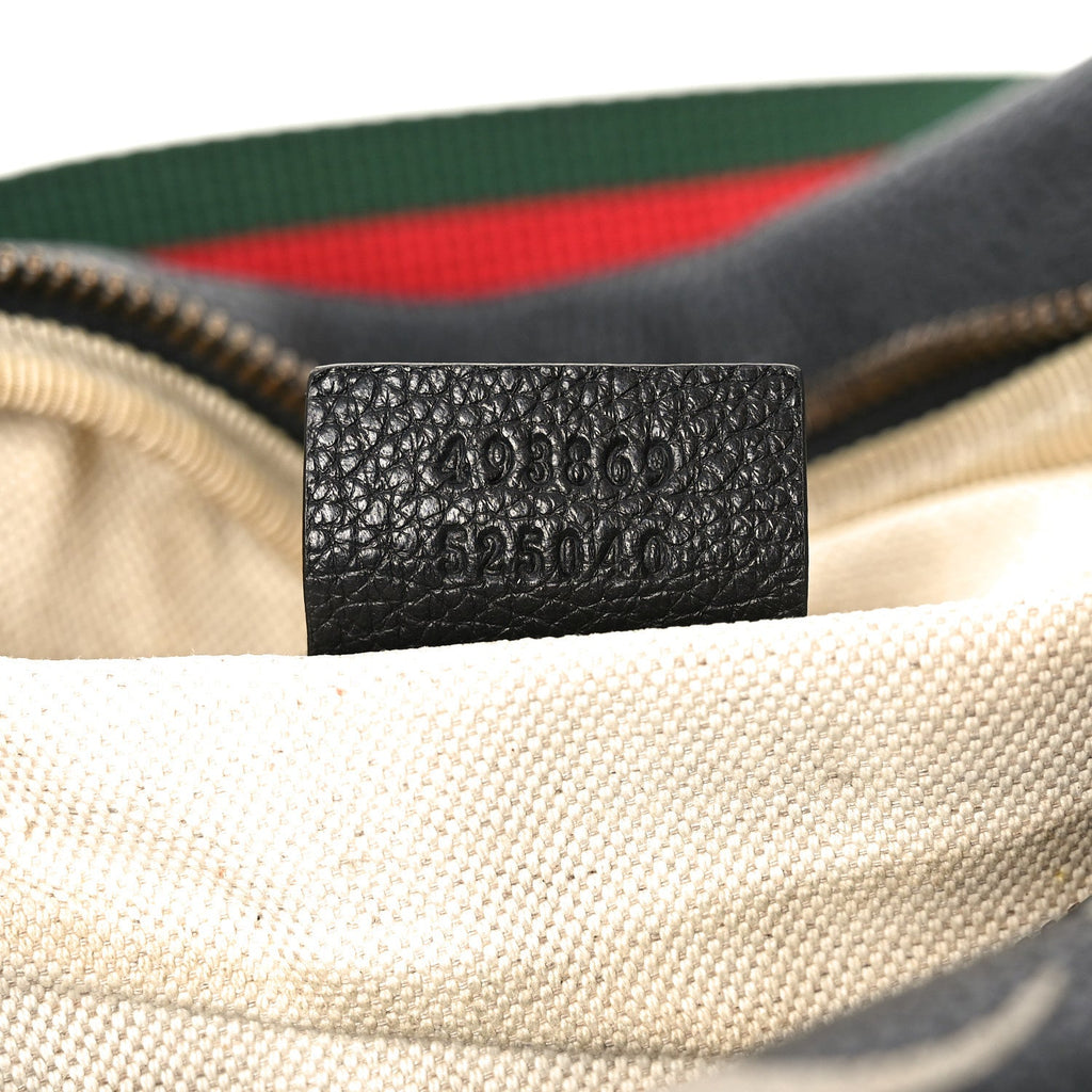Grained Calfskin Small Logo Belt Bag Black