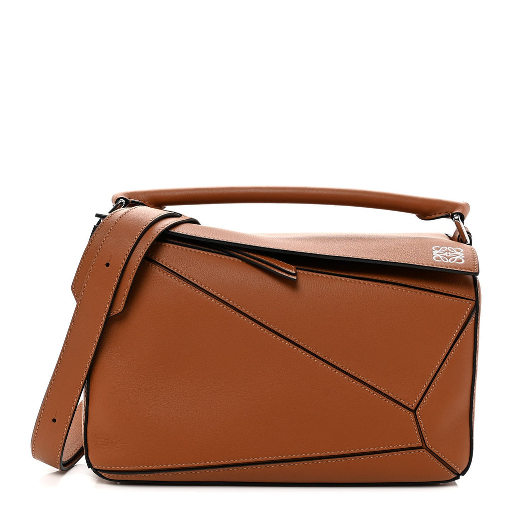 Calfskin Medium Puzzle Bag Tan
