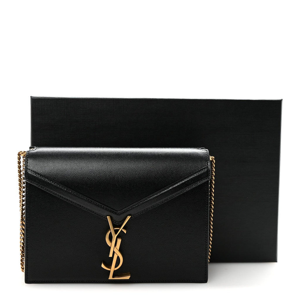 Grain De Poudre Monogram Cassandra Clasp Bag Black