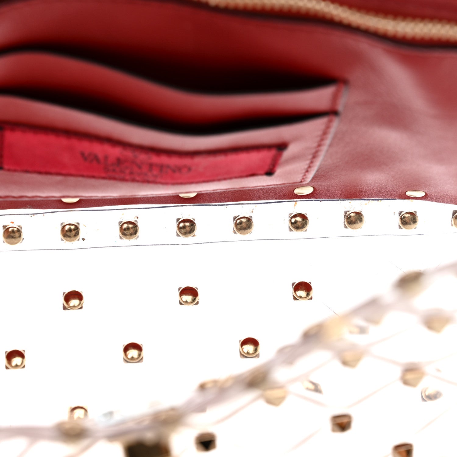 PVC Medium Rockstud Spike Shoulder Bag